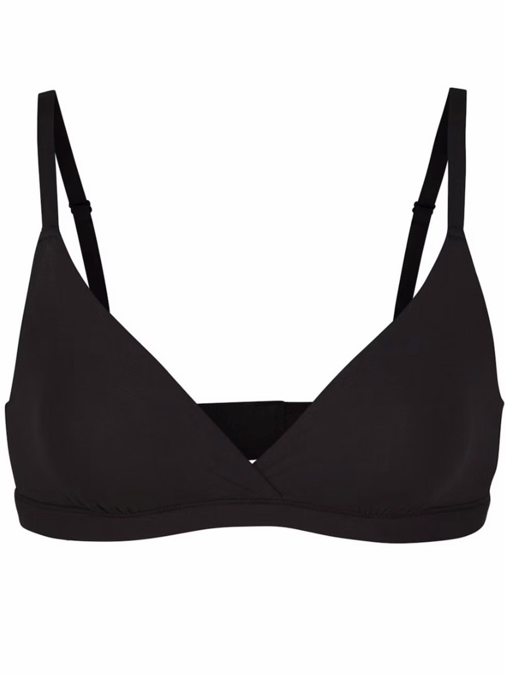 SKIMS FITS EVERYBODY - CROSSOVER BRALETTE - Black - size L